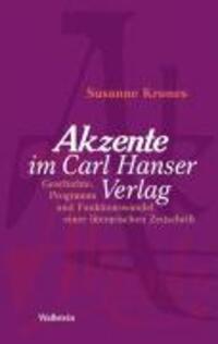 Cover: 9783835305519 | 'Akzente' im Carl Hanser Verlag | Susanne Krones | Buch | 555 S.