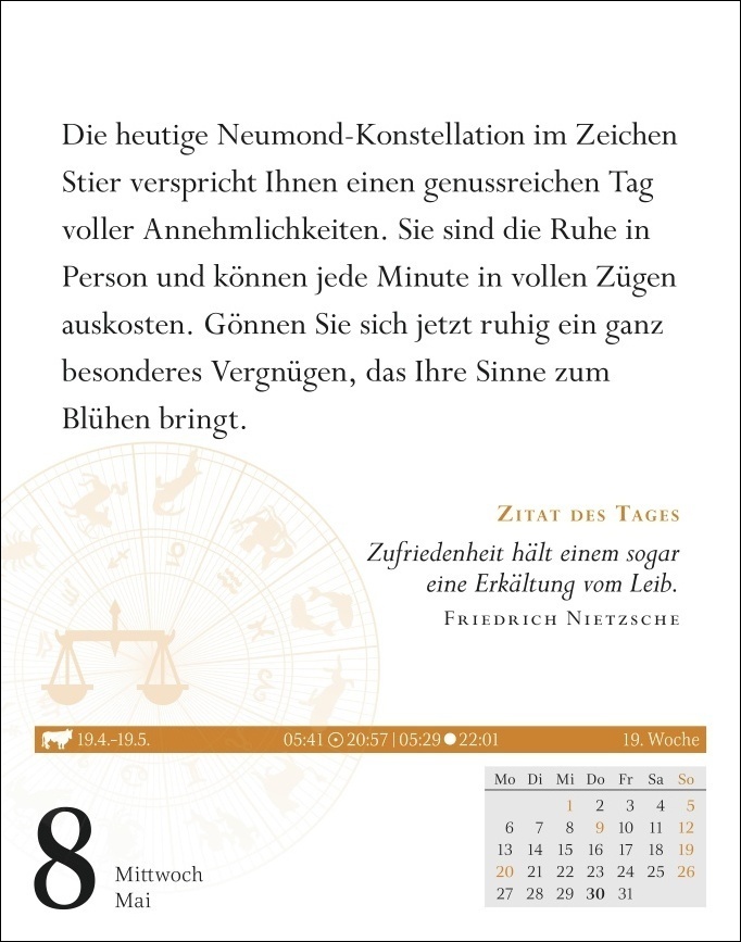 Bild: 9783840031397 | Waage Sternzeichenkalender 2024: Tagesabreißkalender. Tischkalender...