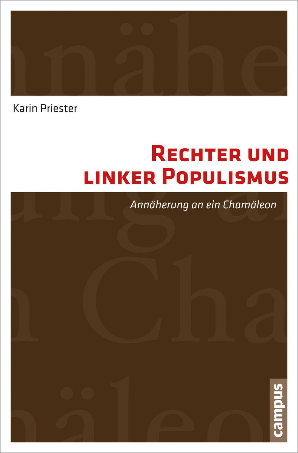 Cover: 9783593397931 | Rechter und linker Populismus | Annäherung an ein Chamäleon | Priester