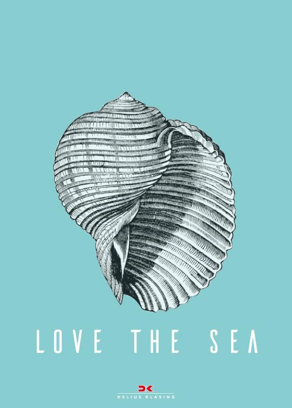 Cover: 4022692001741 | Maritimes Notizbuch - Illustration: Muschel, Spruch: Love the Sea