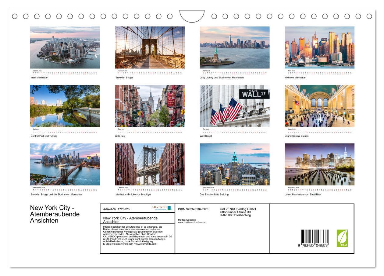 Bild: 9783435048373 | New York City - Atemberaubende Ansichten (Wandkalender 2025 DIN A4...