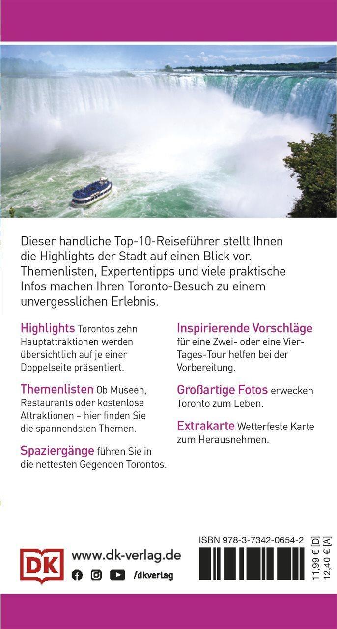 Rückseite: 9783734206542 | Top 10 Reiseführer Toronto | DK Verlag - Reise | Taschenbuch | 128 S.