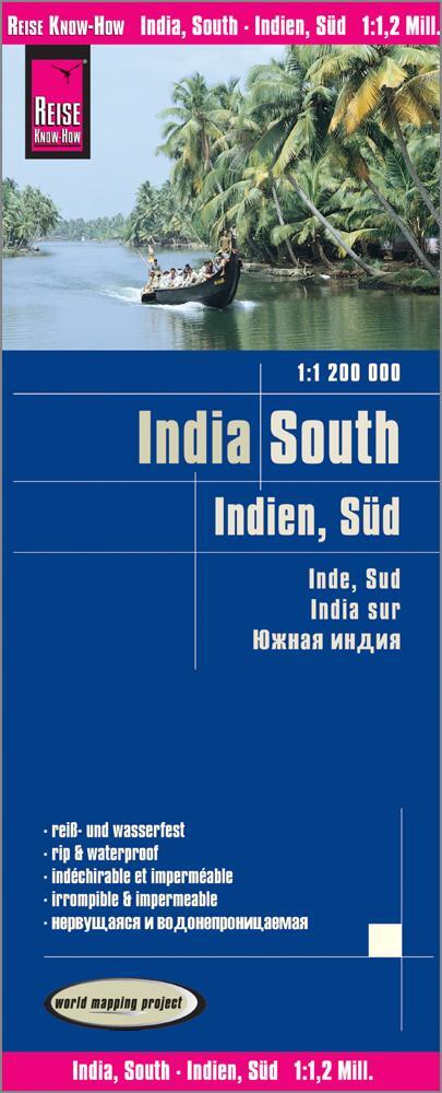 Cover: 9783831773596 | Reise Know-How Landkarte Indien, Süd / India, South 1:1.200.000 | Rump