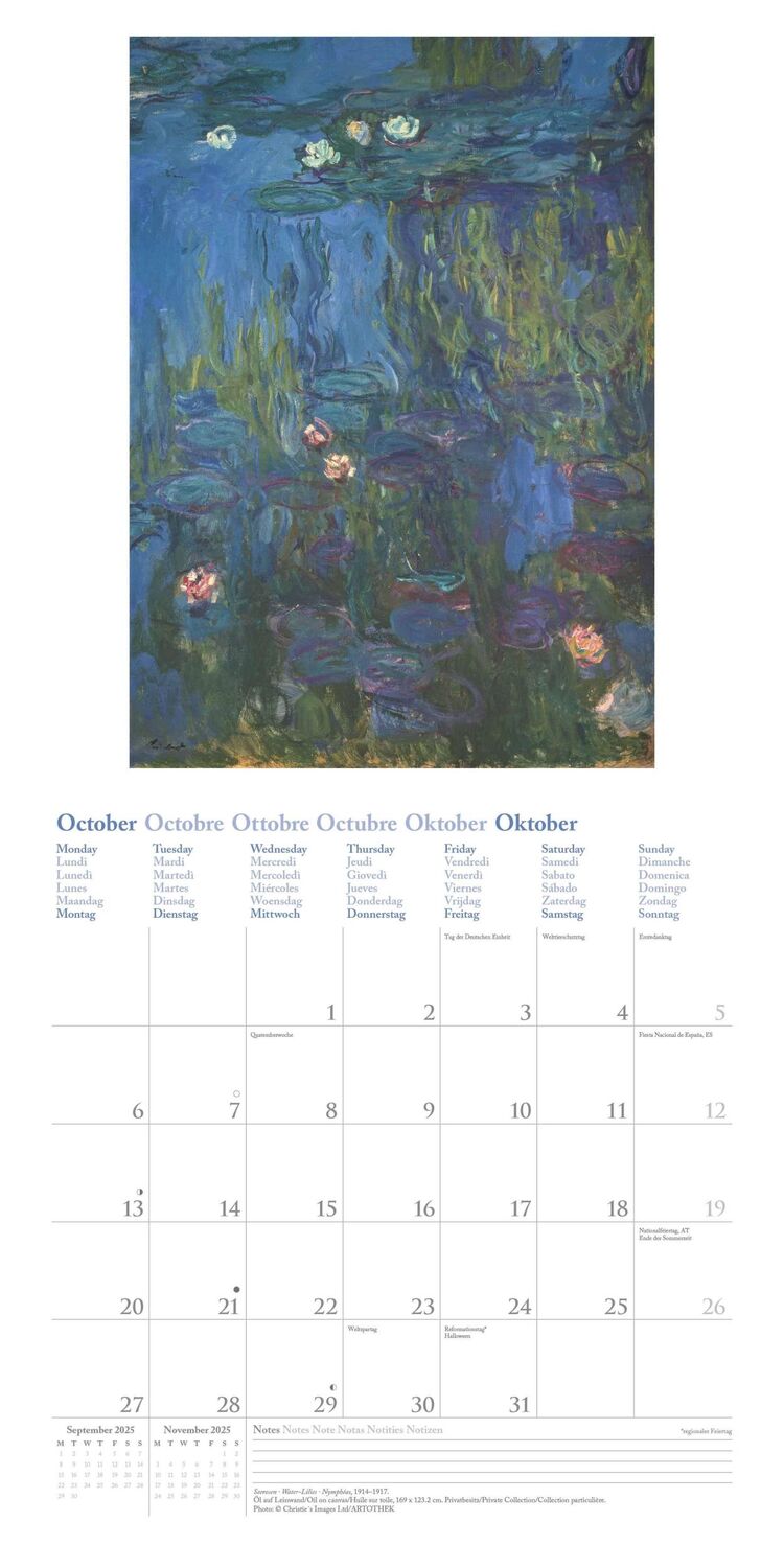 Bild: 4002725987952 | Claude Monet 2025 - Wand-Kalender - Broschüren-Kalender - 30x30 -...