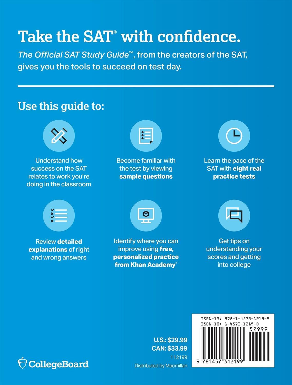 Rückseite: 9781457312199 | Official SAT Study Guide 2020 Edition | College Board | Taschenbuch