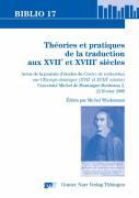 Cover: 9783823365129 | Theories et pratiques de la traduction aux XVIIe et XVIIIe siecles