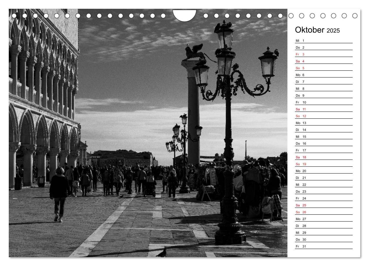 Bild: 9783435533138 | Venedig schwarz-weiß (Wandkalender 2025 DIN A4 quer), CALVENDO...