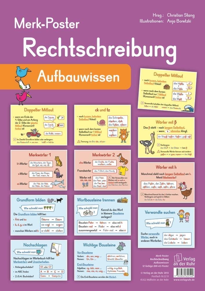 Cover: 9783834622549 | Merk-Poster: Rechtschreibung - Aufbauwissen | Christian Stang | Poster