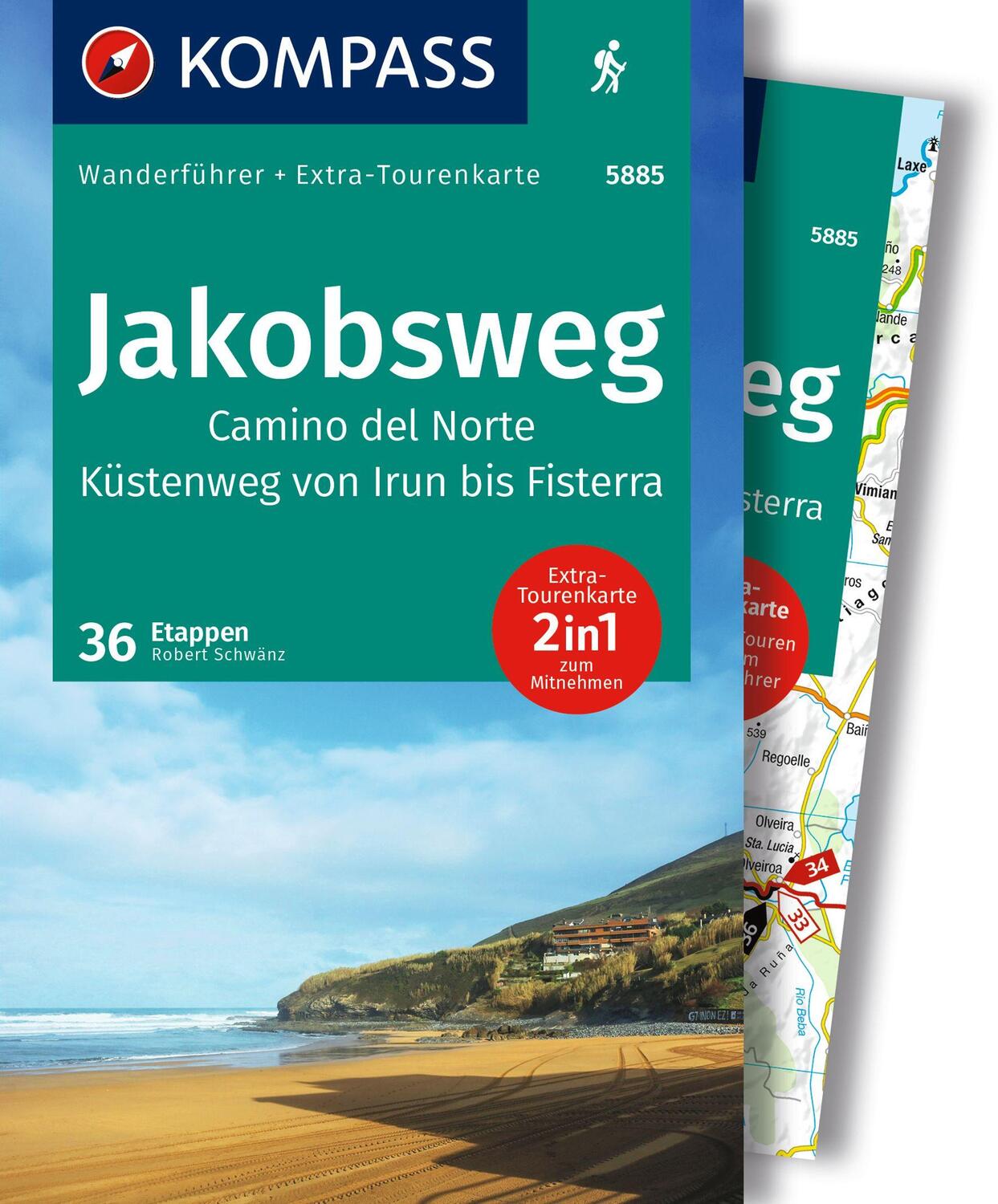 Cover: 9783991541813 | KOMPASS Wanderführer Jakobsweg Camino del Norte, 36 Etappen mit...