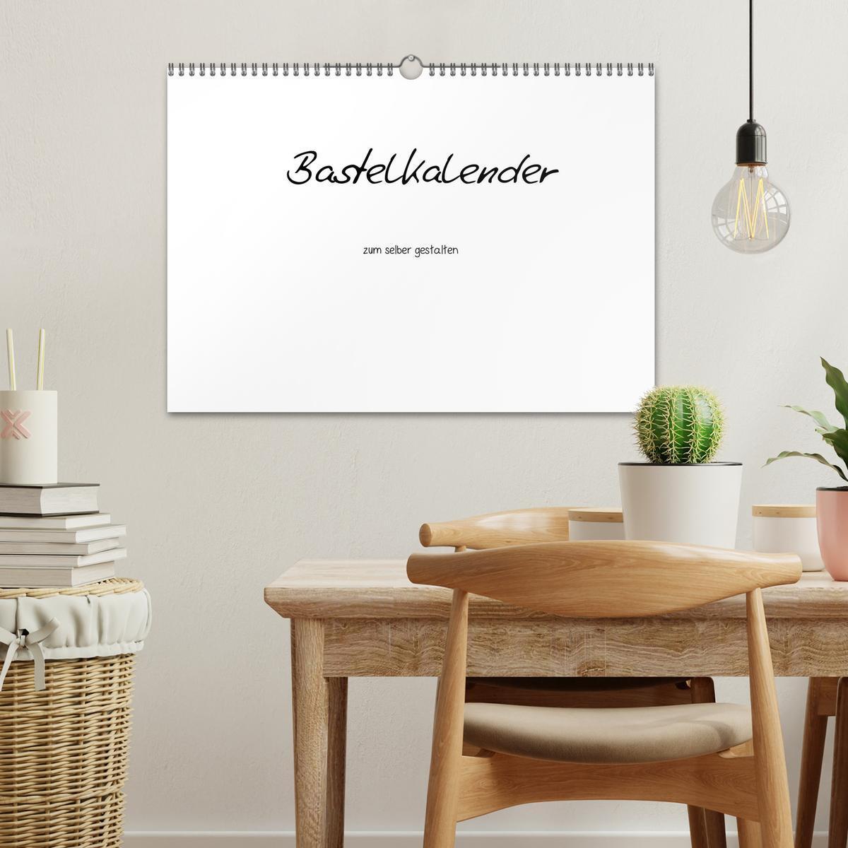 Bild: 9783435769742 | Bastelkalender - Weiss (Wandkalender 2025 DIN A3 quer), CALVENDO...