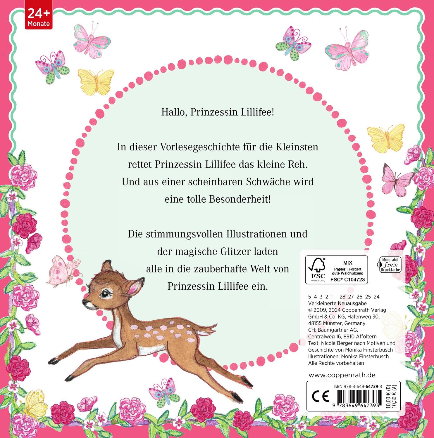 Rückseite: 9783649647393 | Prinzessin Lillifee hilft dem kleinen Reh (Pappbilderbuch) | Berger