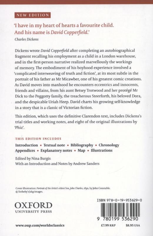 Rückseite: 9780199536290 | David Copperfield | Charles Dickens | Taschenbuch | Englisch | 2008