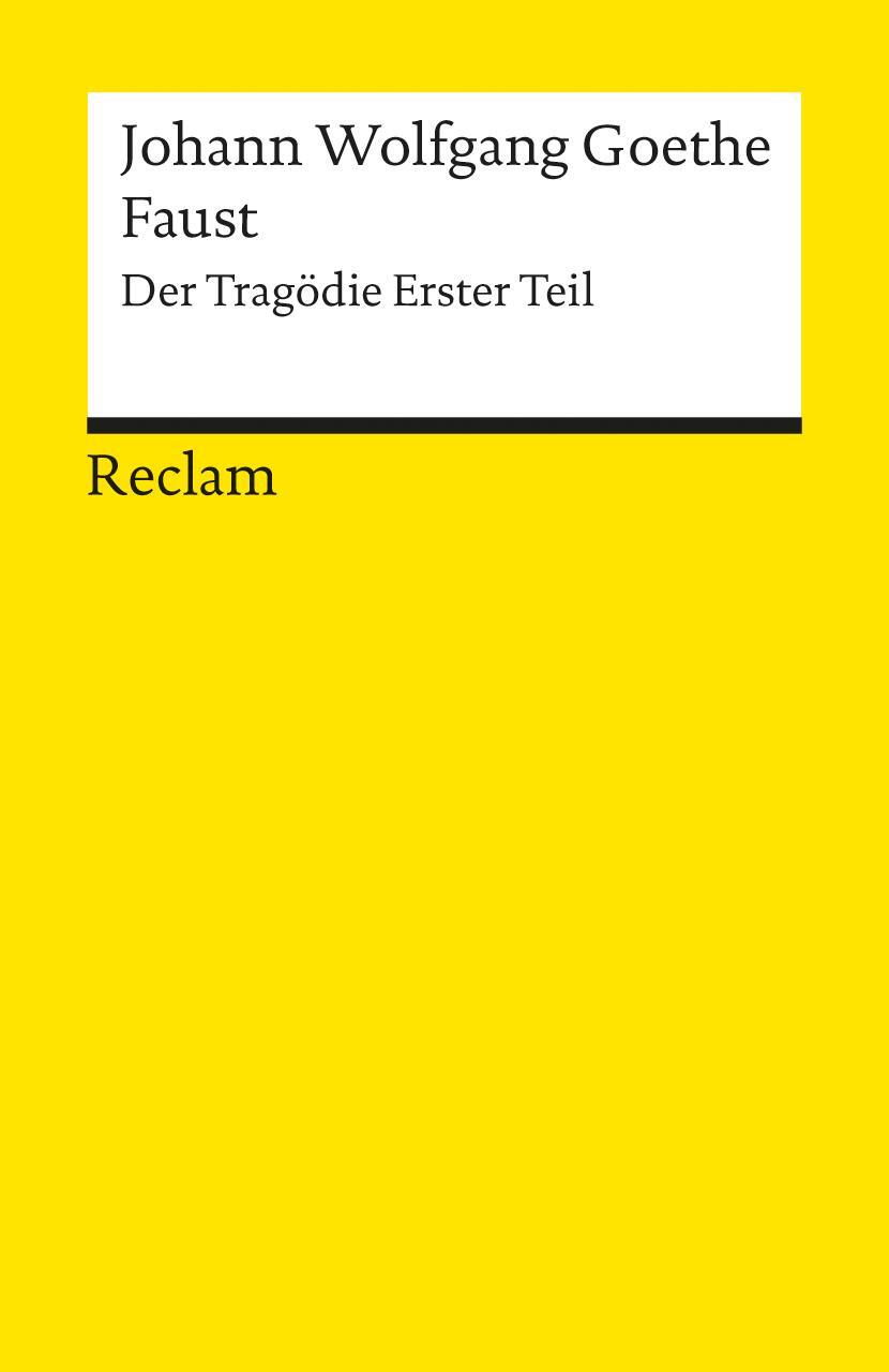 Cover: 9783150000014 | Faust. Der Tragödie erster Teil | Textausgabe mit editorischer Notiz