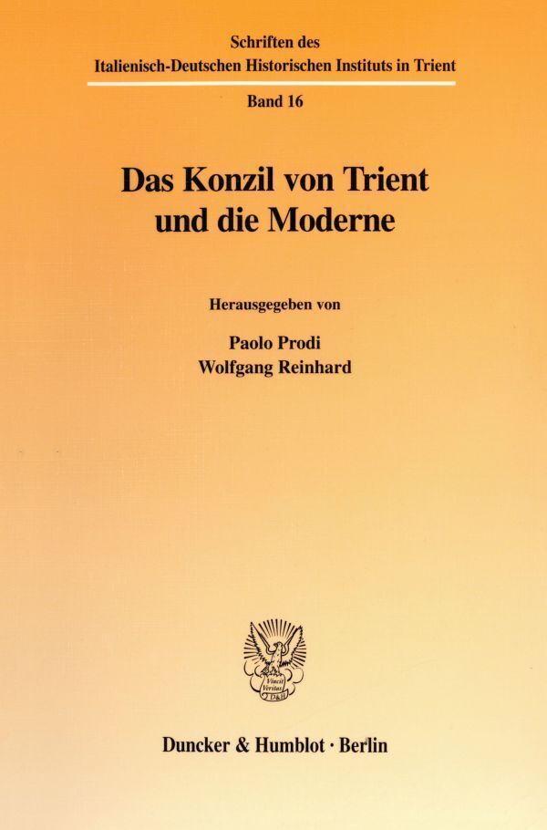 Cover: 9783428106417 | Das Konzil von Trient und die Moderne. | Paolo Prodi (u. a.) | Buch