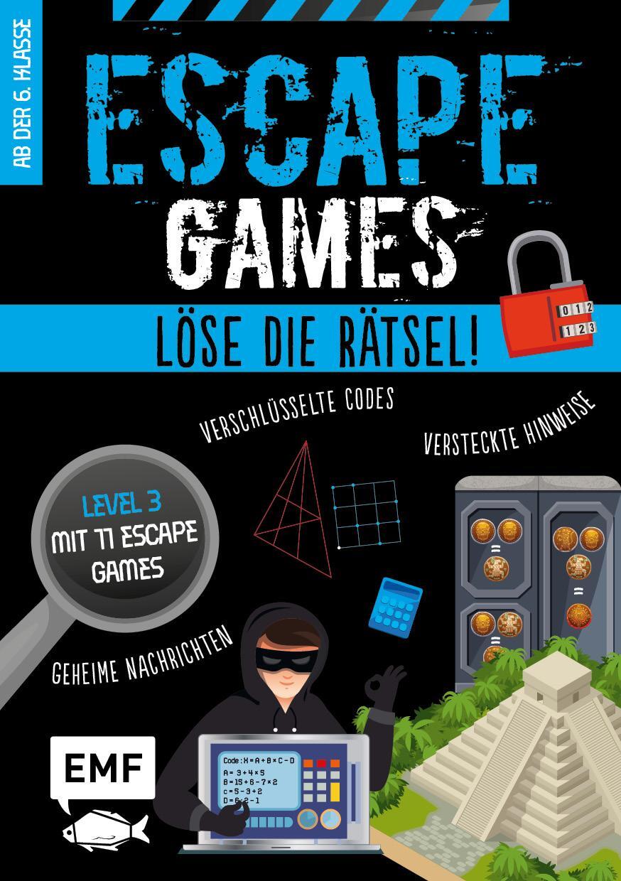 Cover: 9783745903645 | Escape Games Level 3 (blau) - Löse die Rätsel! - 11 Escape Games ab...