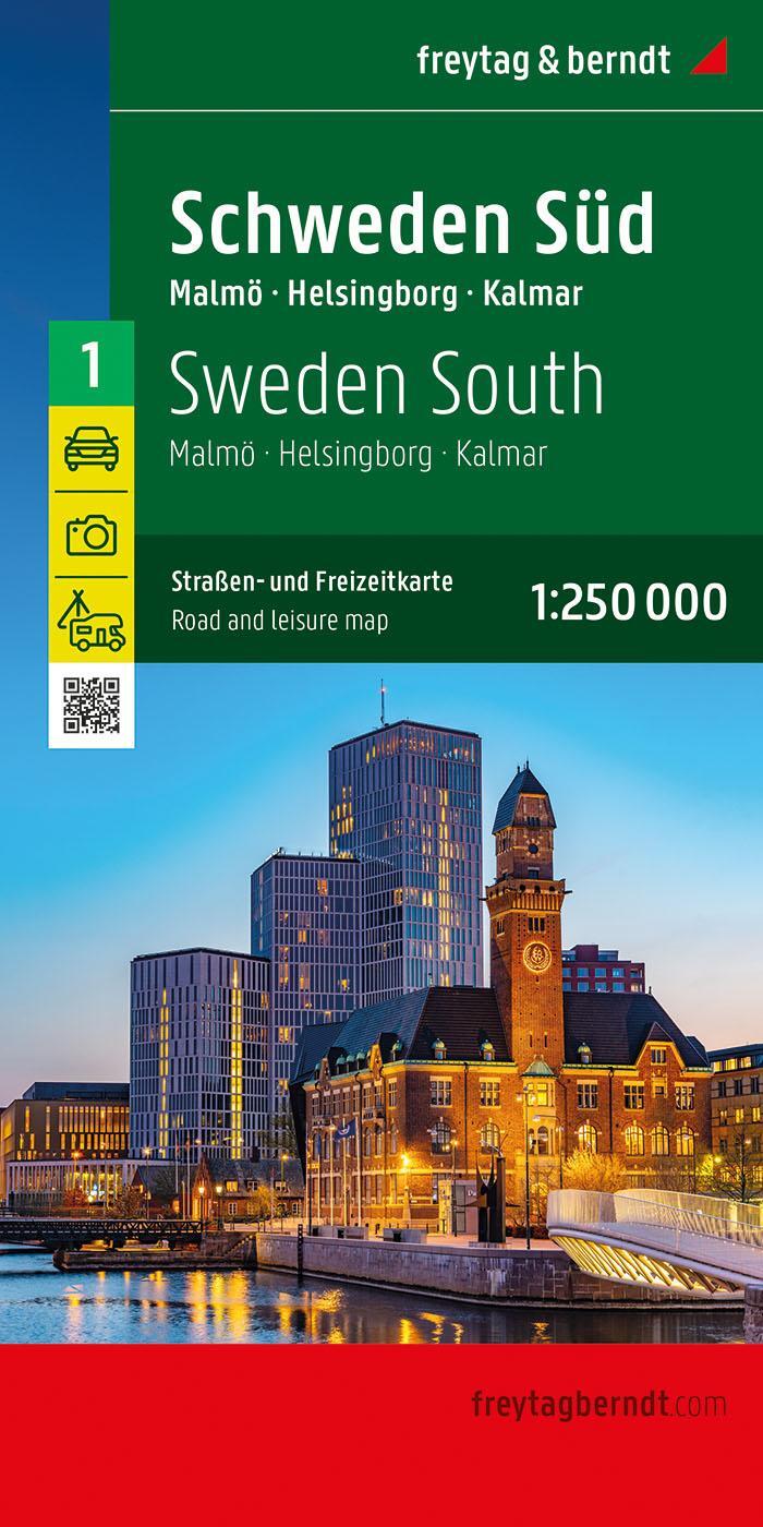 Cover: 9783707922868 | Schweden Süd, Straßen- und Freizeitkarte 1:250.000, freytag &amp; berndt