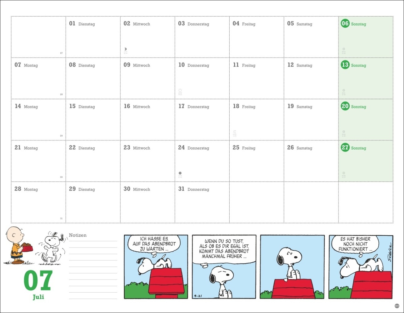 Bild: 9783756405244 | Peanuts Monatsplaner 2025 | Kalender | Spiralbindung | 15 S. | Deutsch