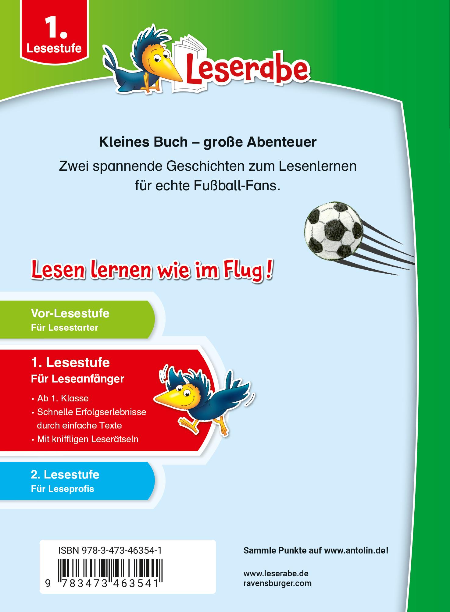 Rückseite: 9783473463541 | Erstlesegeschichten: Fußball - Leserabe ab 1. Klasse - Erstlesebuch...