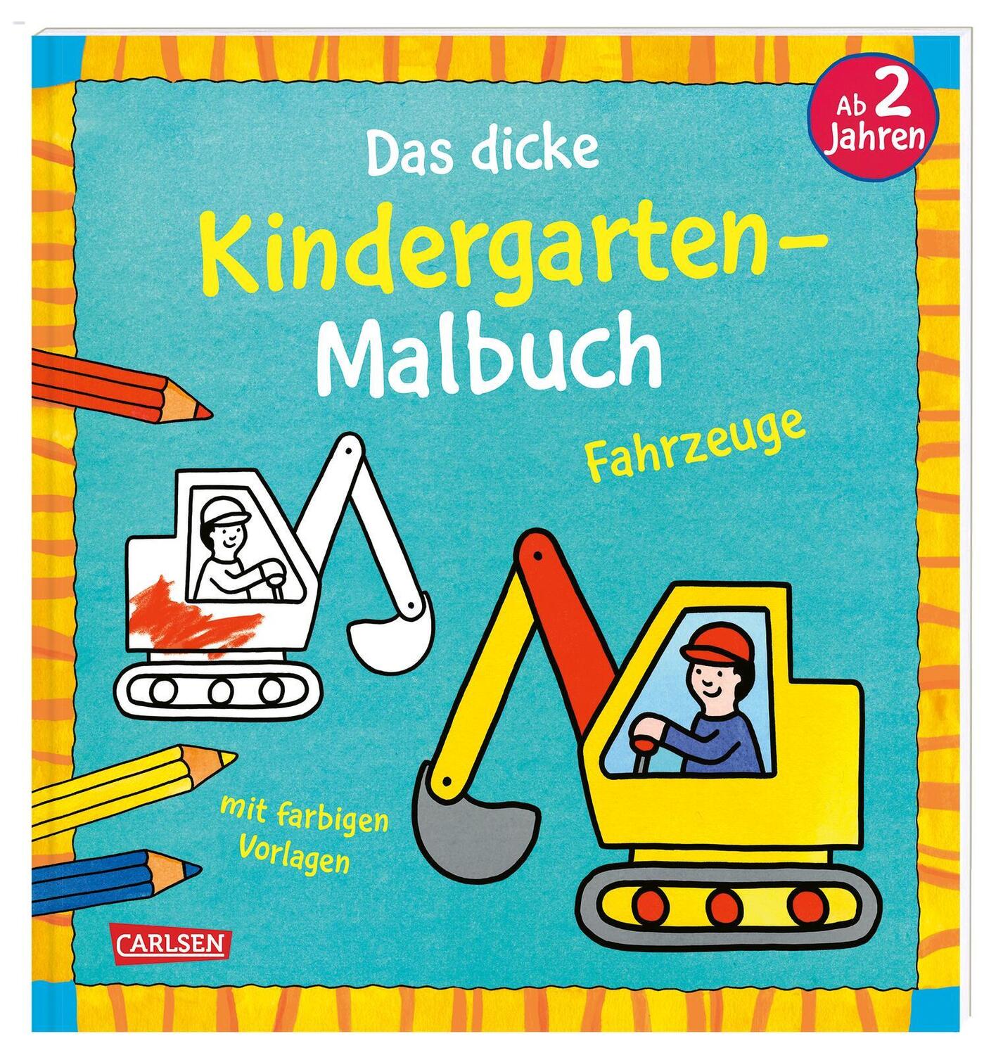 Cover: 9783551191618 | Das dicke Kindergarten-Malbuch: Fahrzeuge | Andrea Pöter | Taschenbuch