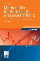 Cover: 9783528272395 | Mathematik für Wirtschaftswissenschaftler 2 | Franz Pfuff | Buch | x