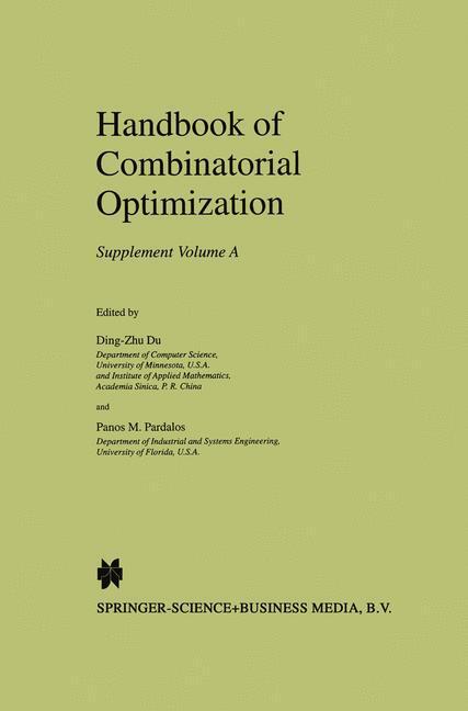 Cover: 9780792359241 | Handbook of Combinatorial Optimization | Supplement Volume A | Buch
