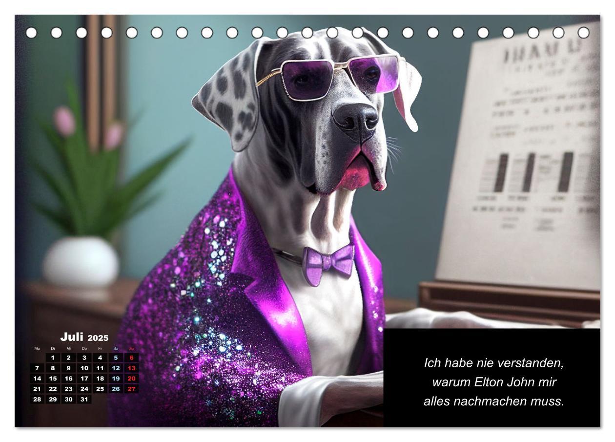 Bild: 9783435722815 | Der humoristische Dogge Kalender (Tischkalender 2025 DIN A5 quer),...