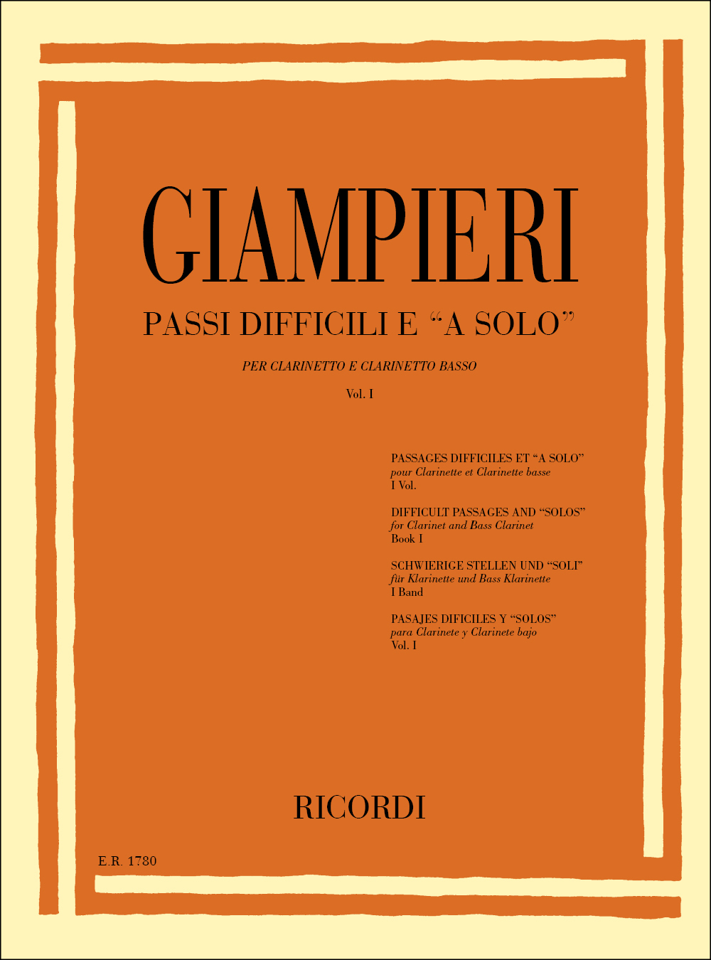 Cover: 9790041817804 | Passi Difficili e "A Solo" Vol. 1 | Alamiro Giampieri | Partitur
