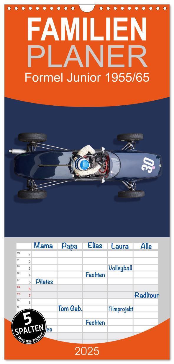 Cover: 9783457099728 | Familienplaner 2025 - Legenden des Rennsports - Formel Junior...