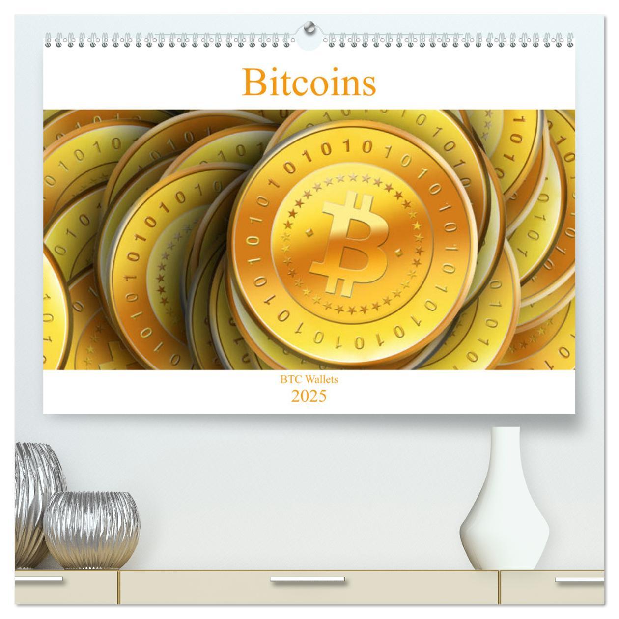 Cover: 9783435310197 | Bitcoins (hochwertiger Premium Wandkalender 2025 DIN A2 quer),...