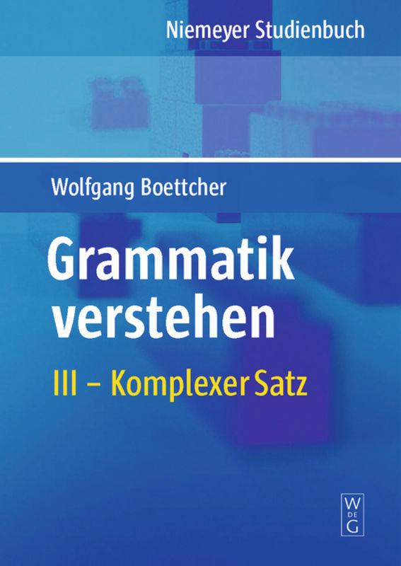 Cover: 9783484108936 | Komplexer Satz | Wolfgang Boettcher | Taschenbuch | XVI | Deutsch