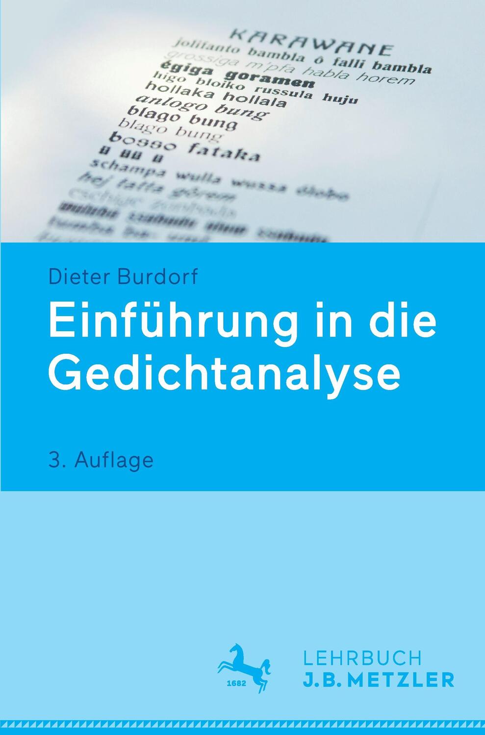 Cover: 9783476022271 | Einführung in die Gedichtanalyse | Dieter Burdorf | Taschenbuch | 2015