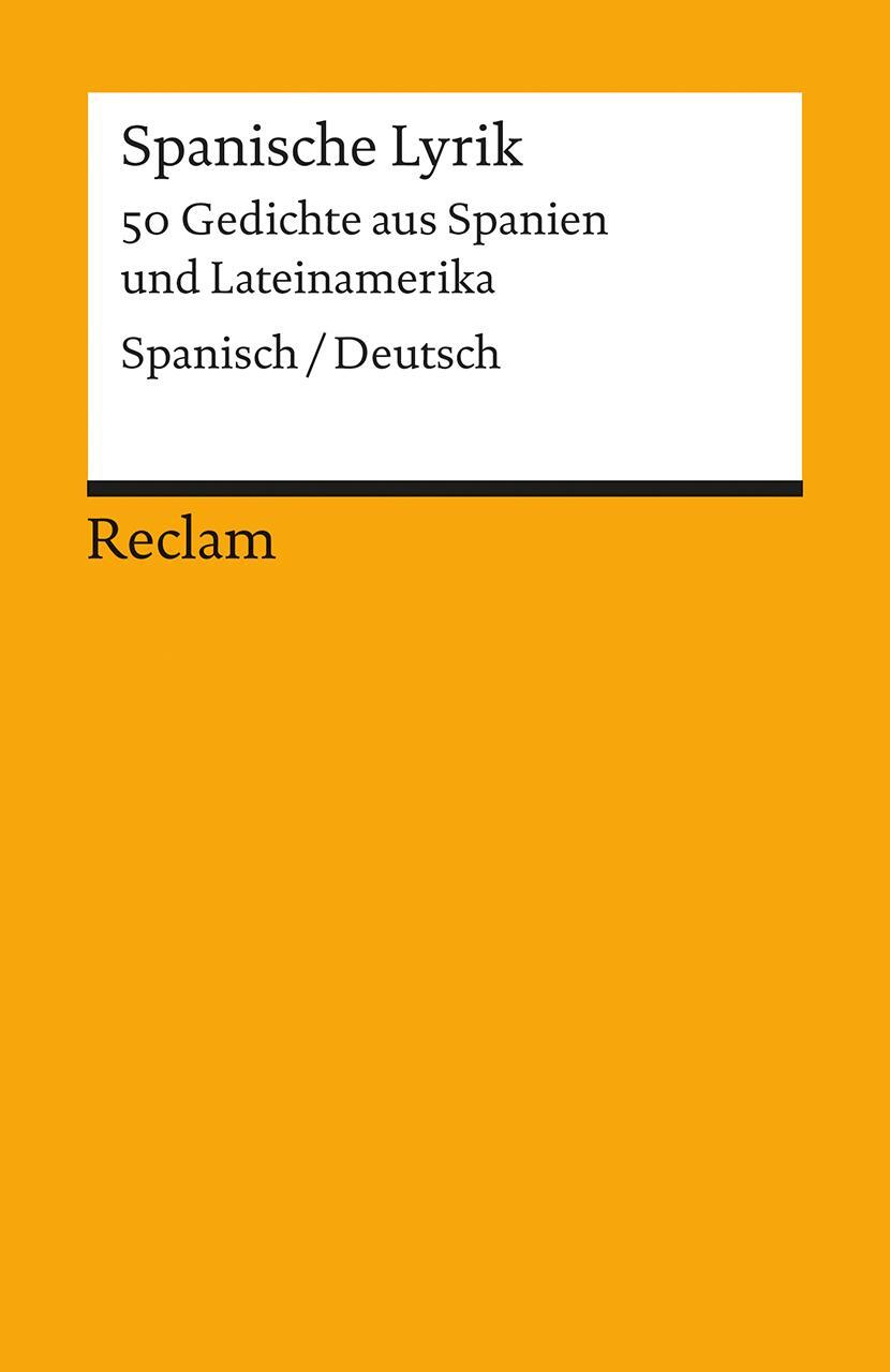 Cover: 9783150183113 | Spanische Lyrik | 50 Gedichte aus Spanien und Lateinamerika | Buch