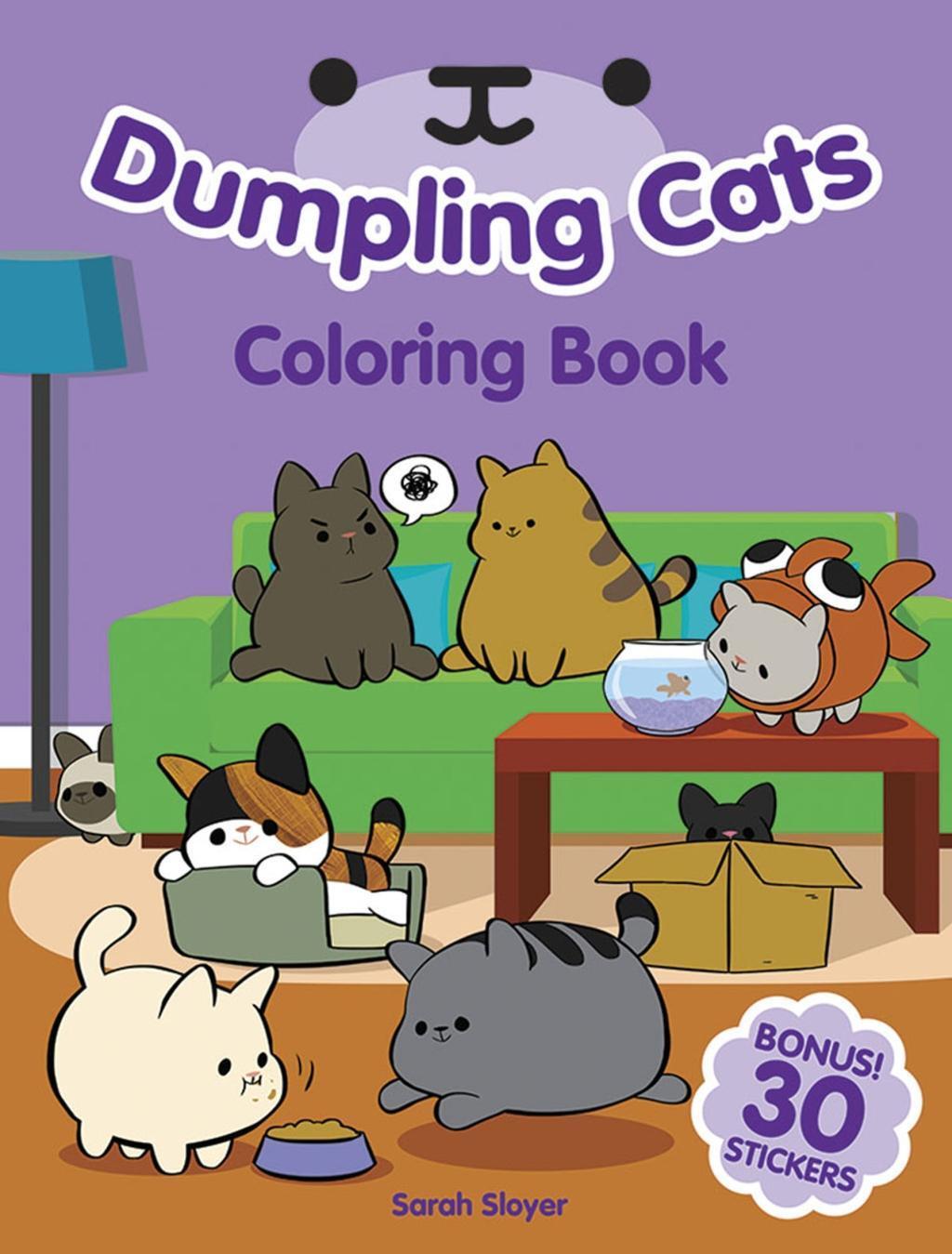 Cover: 9780486829173 | Dumpling Cats Coloring Book with Stickers | Sarah Sloyer | Taschenbuch
