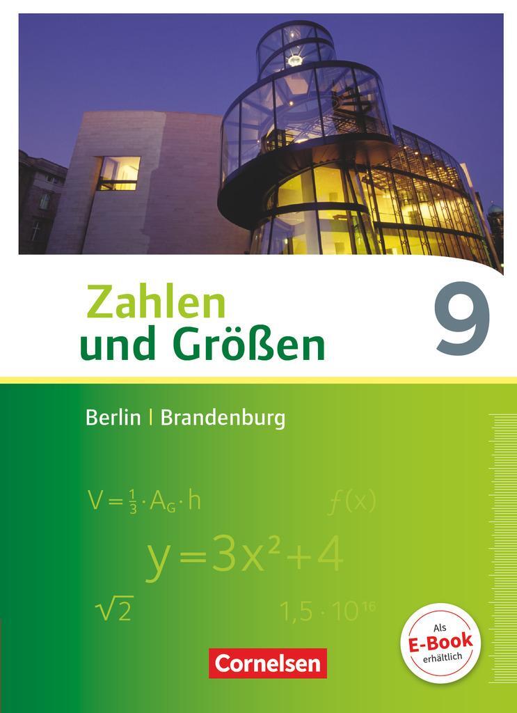 Cover: 9783060085514 | Zahlen und Größen 9. Schuljahr - Berlin und Brandenburg - Schülerbuch
