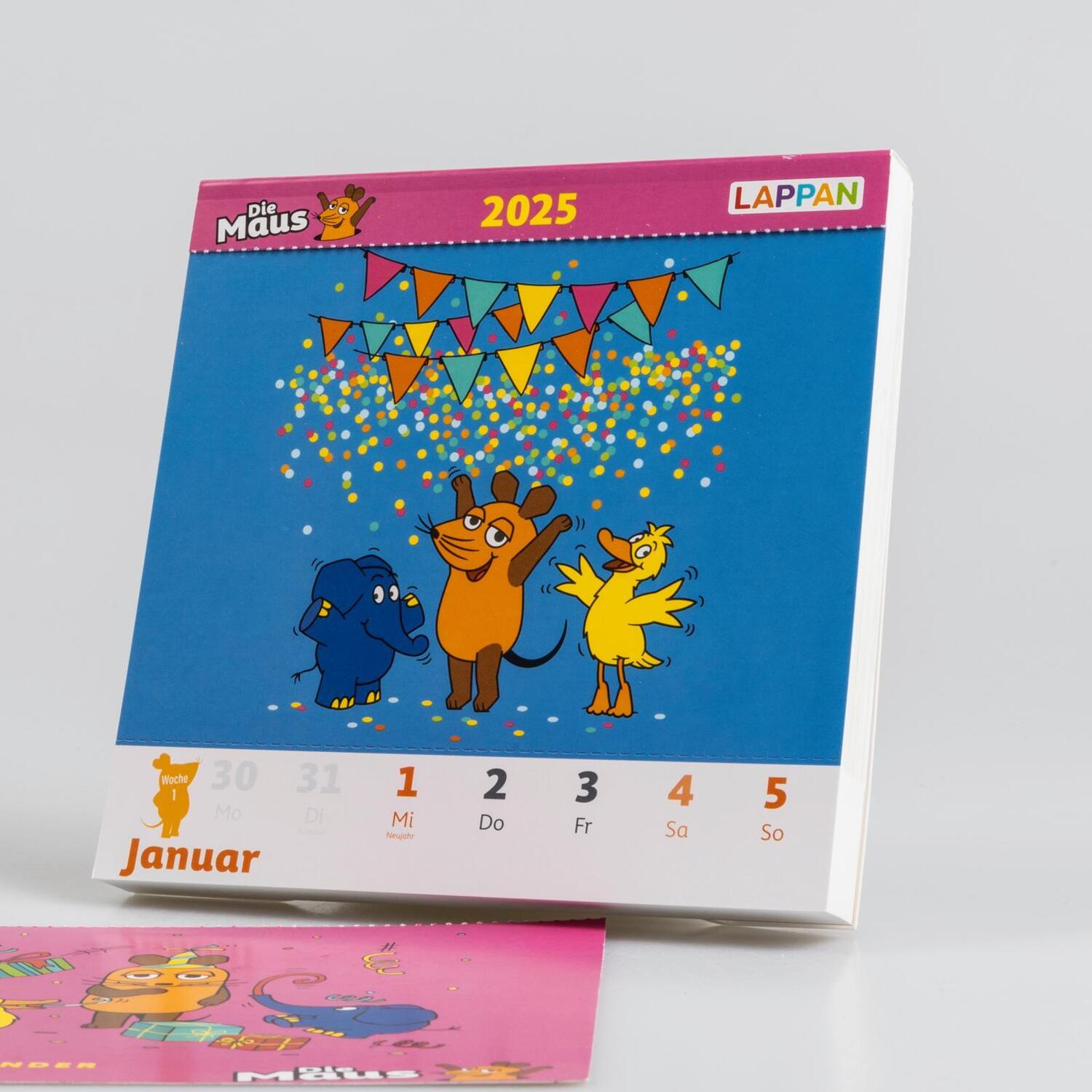 Bild: 9783830320449 | Der Kalender mit der Maus - Postkartenkalender 2025 | Lappan Verlag