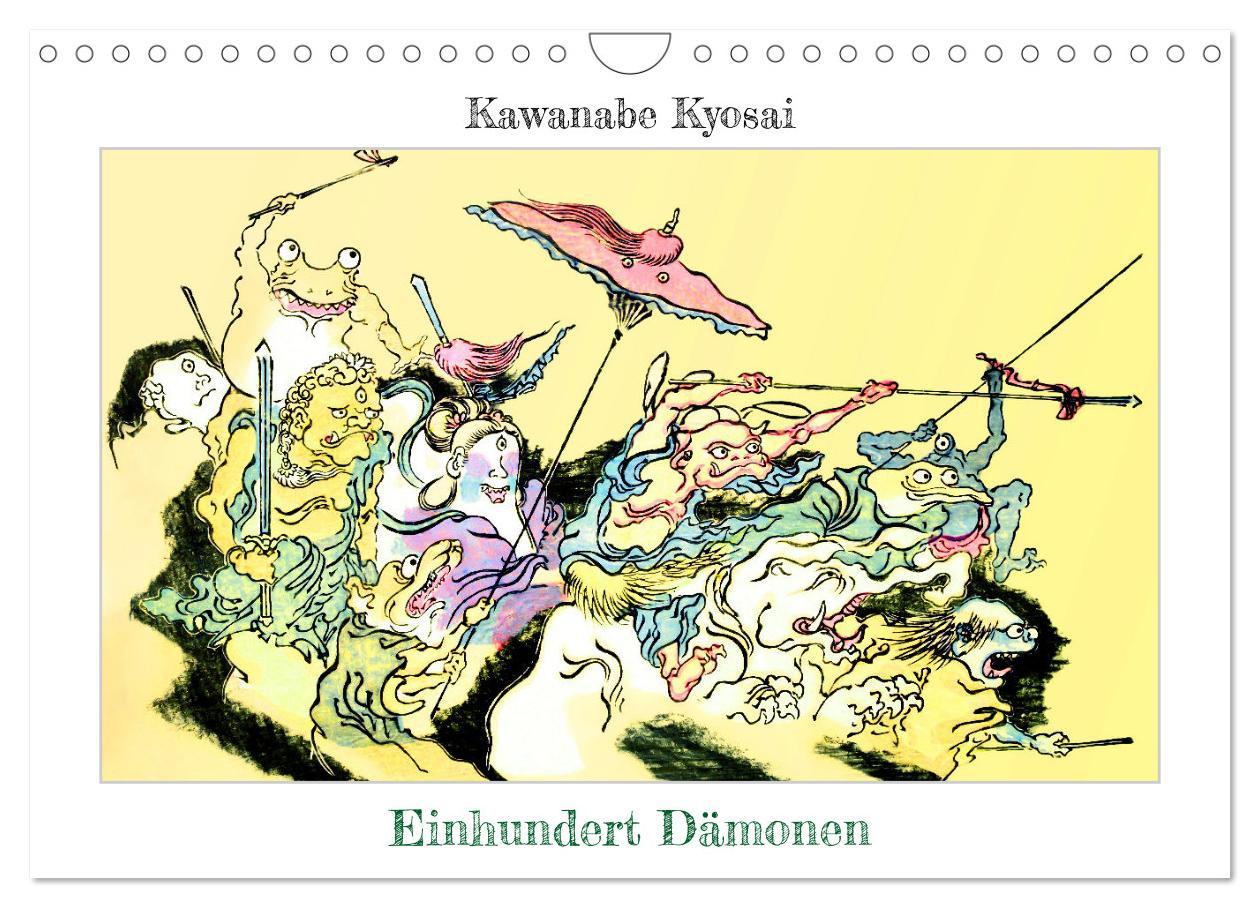 Cover: 9783383846045 | Kawanabe Kyosai: Einhundert Dämonen (Wandkalender 2025 DIN A4...