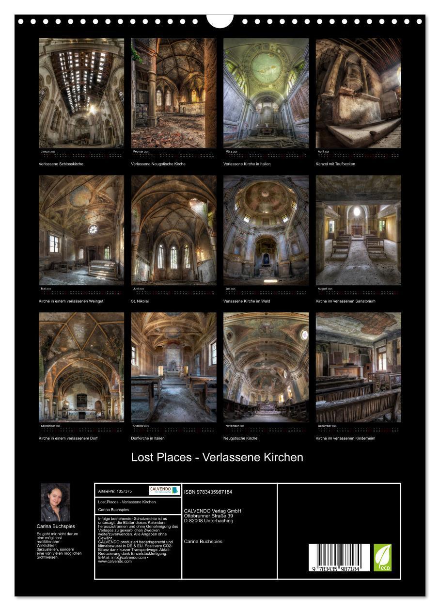 Bild: 9783435987184 | Lost Places - Verlassene Kirchen (Wandkalender 2025 DIN A3 hoch),...