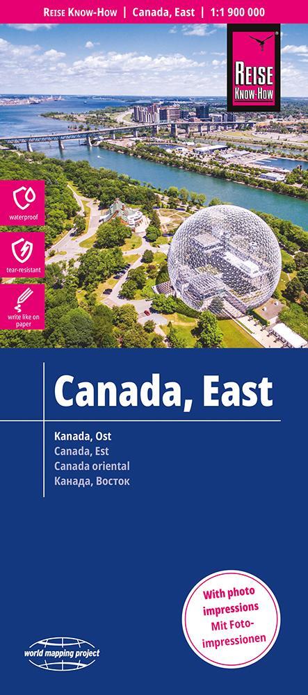 Cover: 9783831773411 | Reise Know-How Landkarte Kanada Ost / East Canada (1:1.900.000) | Rump