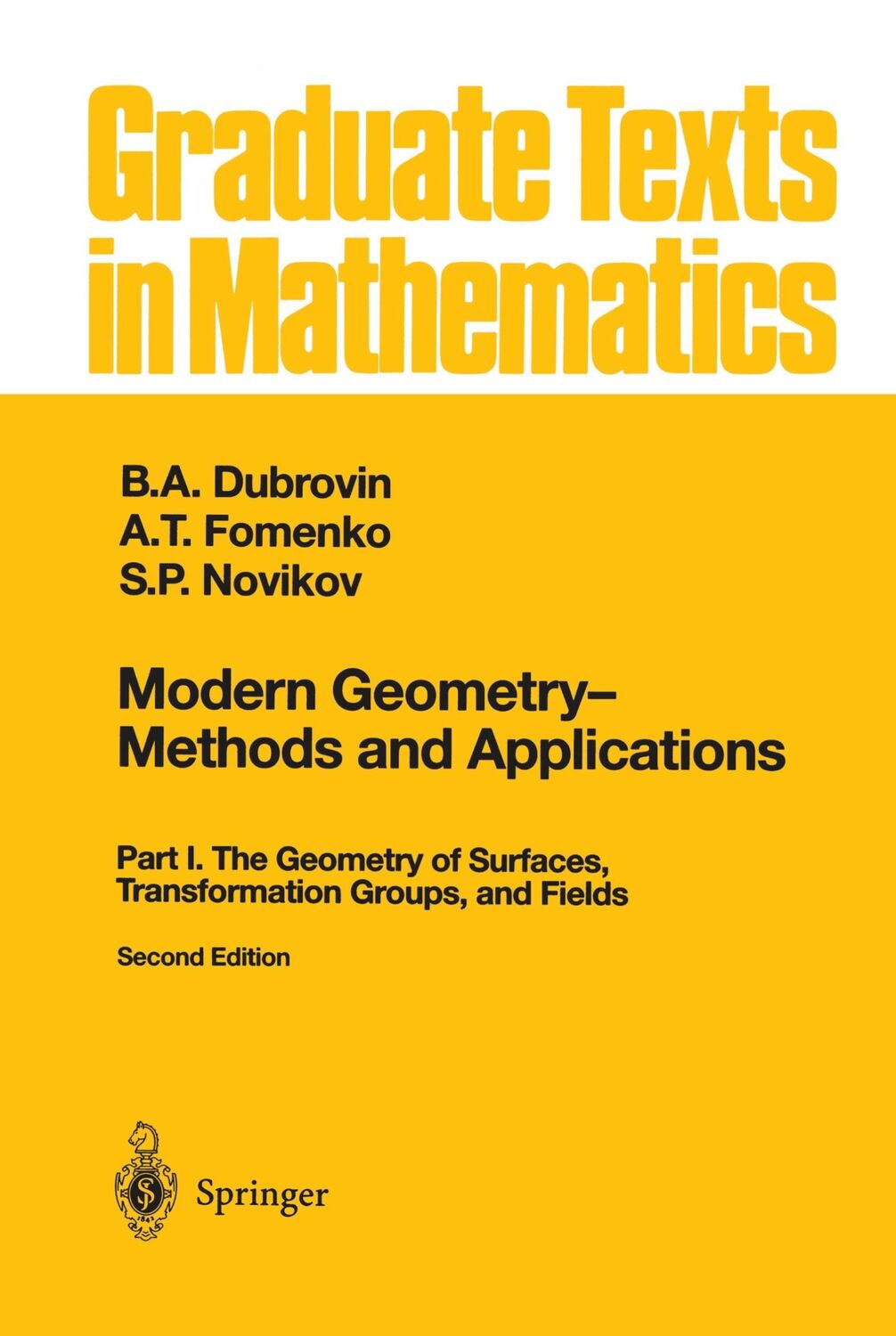 Cover: 9780387976631 | Modern Geometry ¿ Methods and Applications | B. A. Dubrovin (u. a.)