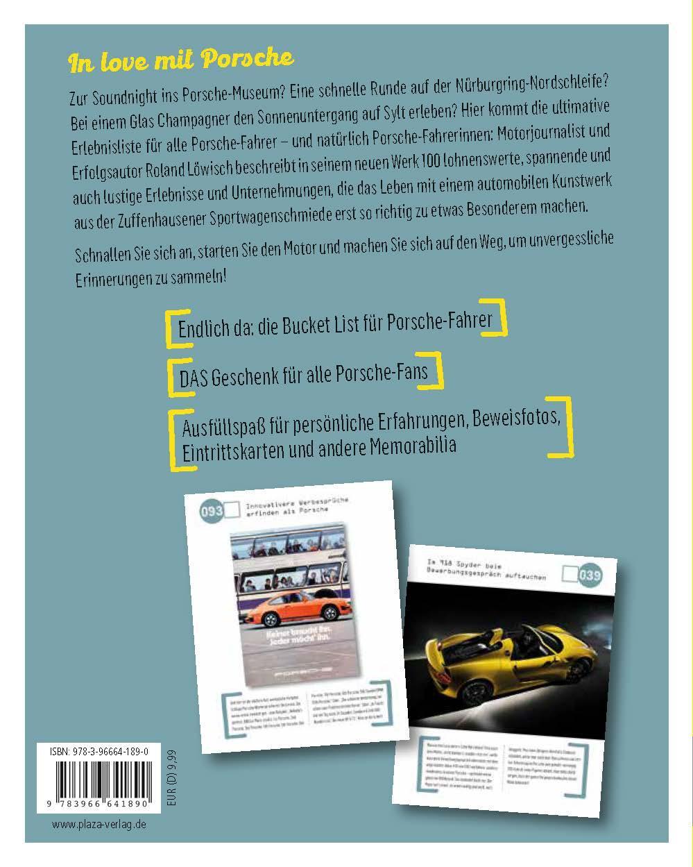 Rückseite: 9783966641890 | Die Bucket List für Porsche-Fahrer | Roland Löwisch | Taschenbuch
