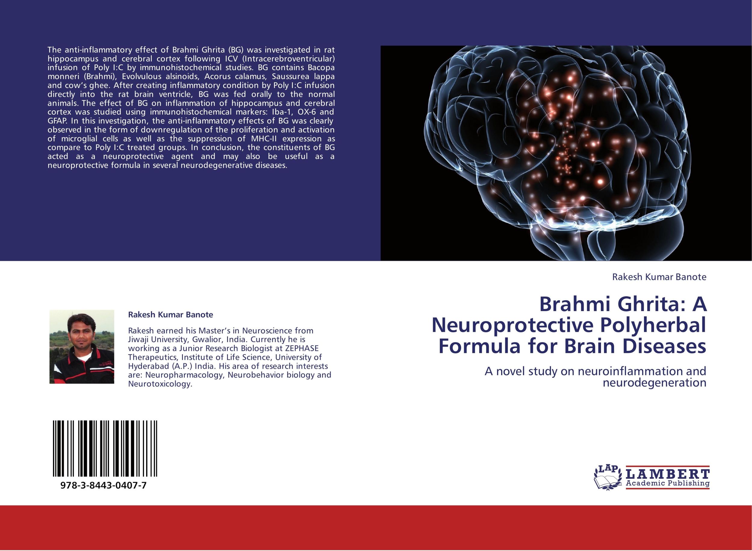 Cover: 9783844304077 | Brahmi Ghrita: A Neuroprotective Polyherbal Formula for Brain Diseases