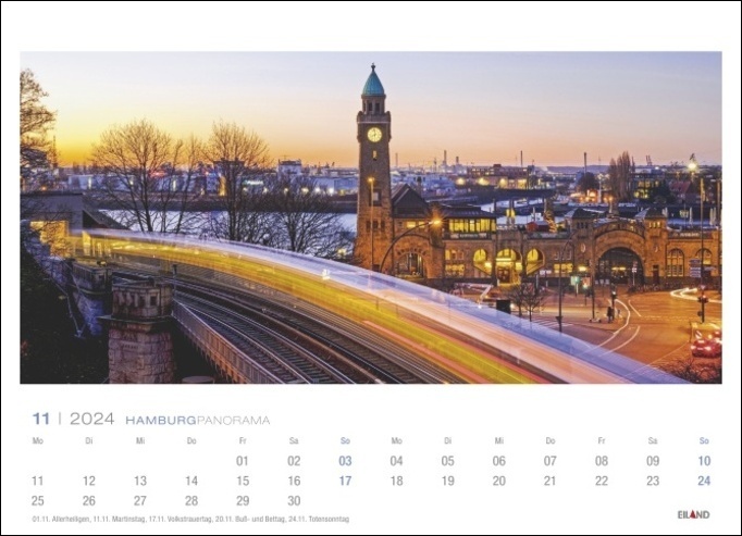 Bild: 9783964022882 | Hamburg Panorama Postkartenkalender 2024. Reise-Kalender mit 12...