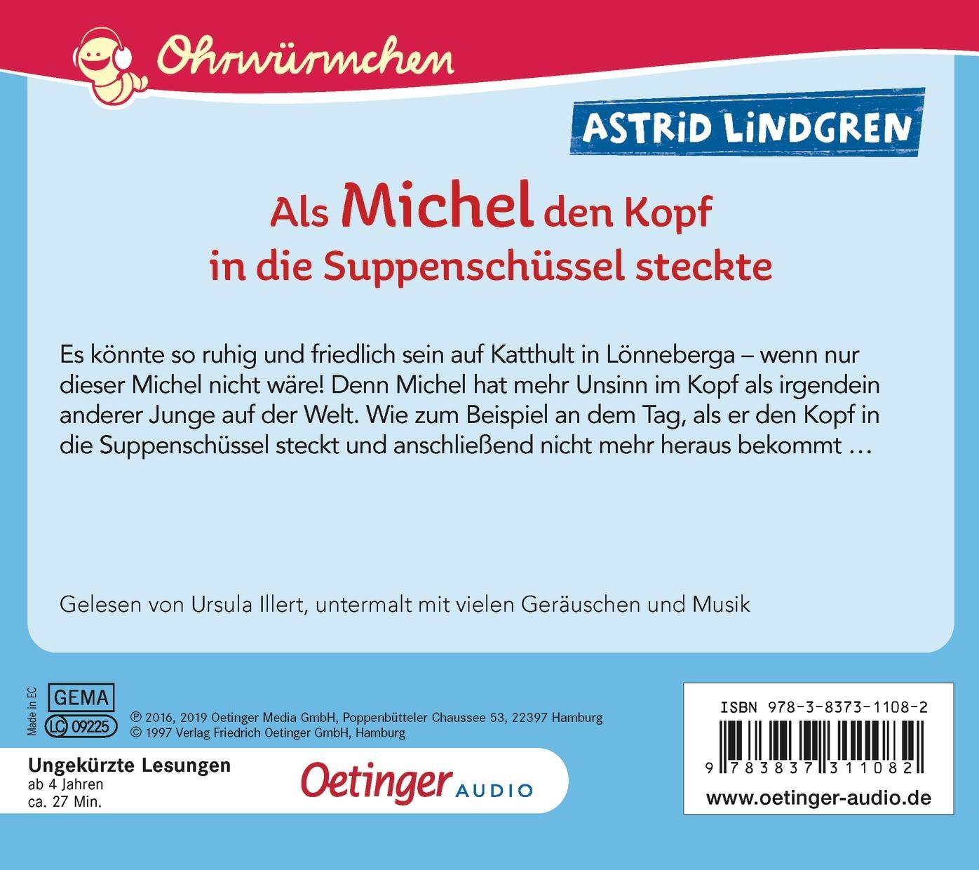 Rückseite: 9783837311082 | Als Michel den Kopf in die Suppenschüssel steckte | Lindgren (u. a.)