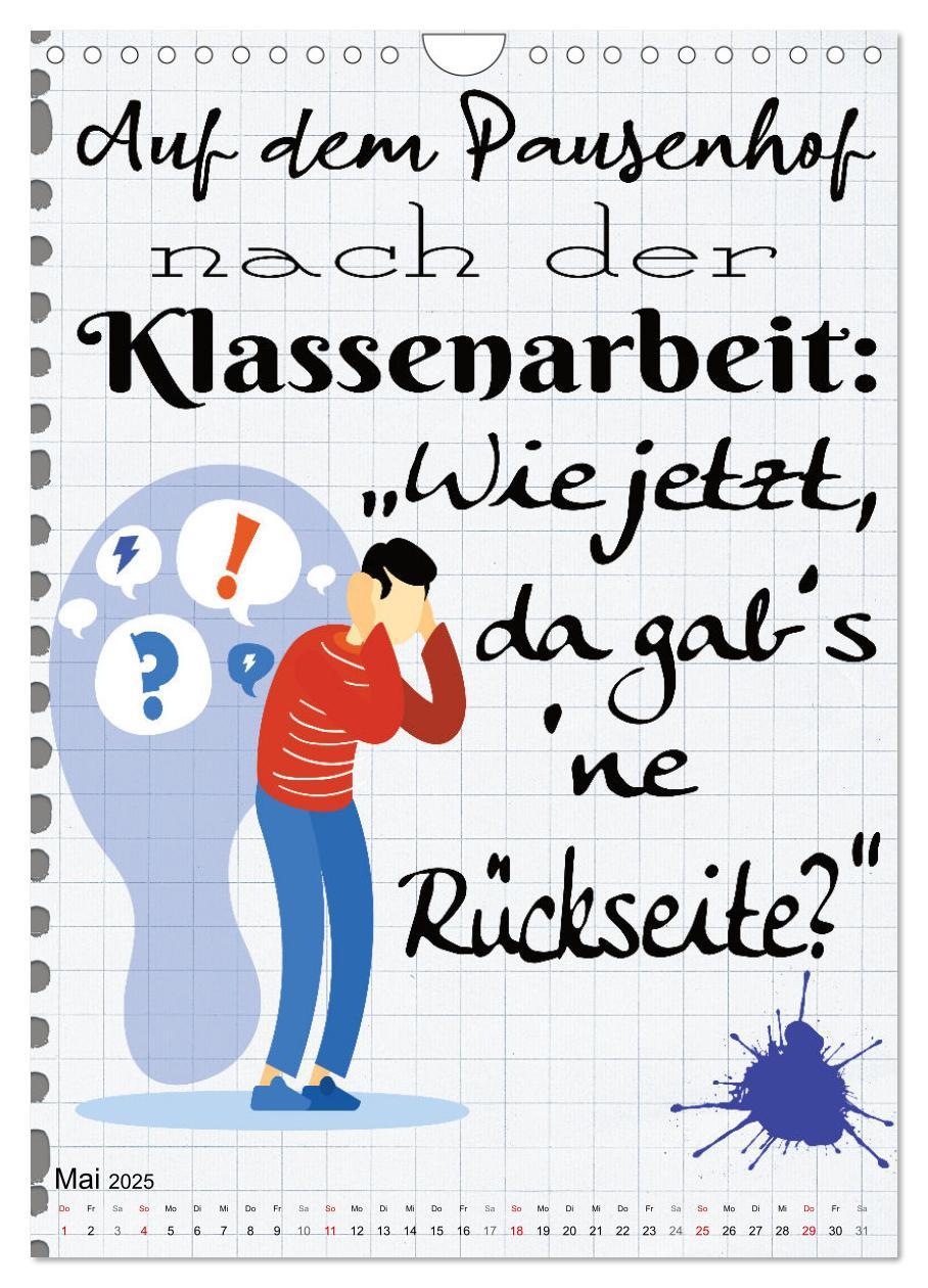 Bild: 9783435903412 | Schüler-Sprüche (Wandkalender 2025 DIN A4 hoch), CALVENDO...