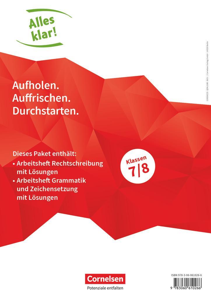 Cover: 9783060610266 | Alles klar! Deutsch. Sekundarstufe I 7./8. Schuljahr....