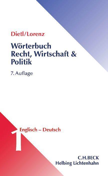 Cover: 9783406573958 | Wörterbuch für Recht, Wirtschaft und Politik Teil I: Englisch-Deutsch