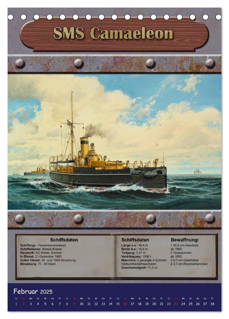 Bild: 9783457059562 | Die kaiserliche Marine 1871 - 1918 (Tischkalender 2025 DIN A5...