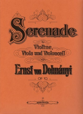 Cover: 9790012030959 | Serenade C-Dur op.10 für Streichtrio | Ernö Dohnanyi