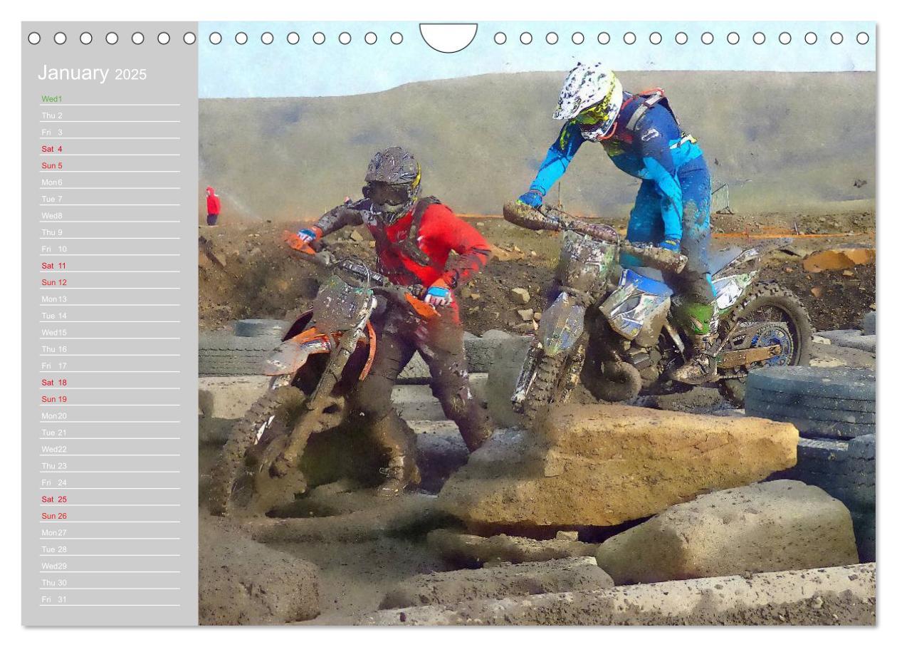 Bild: 9781325952175 | ENDURO RACING 2 (Wall Calendar 2025 DIN A4 landscape), CALVENDO 12...