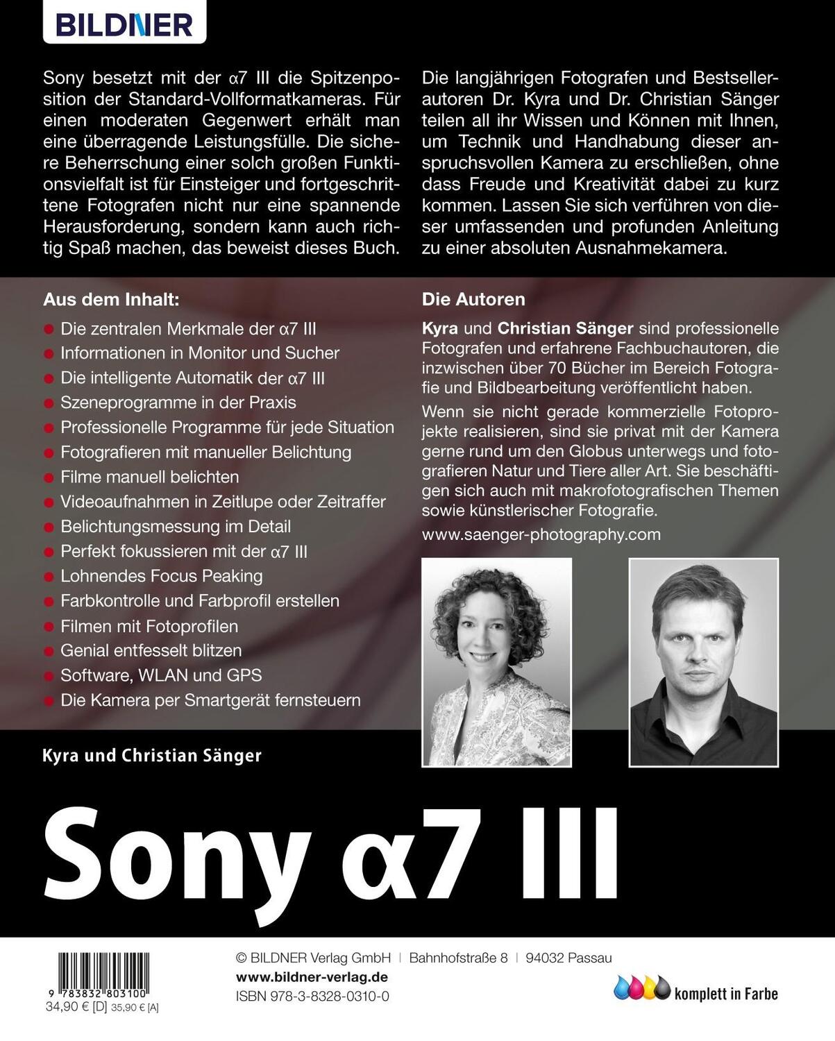 Rückseite: 9783832803100 | Sony A7 III | Für bessere Fotos von Anfang an! | Kyra Sänger (u. a.)